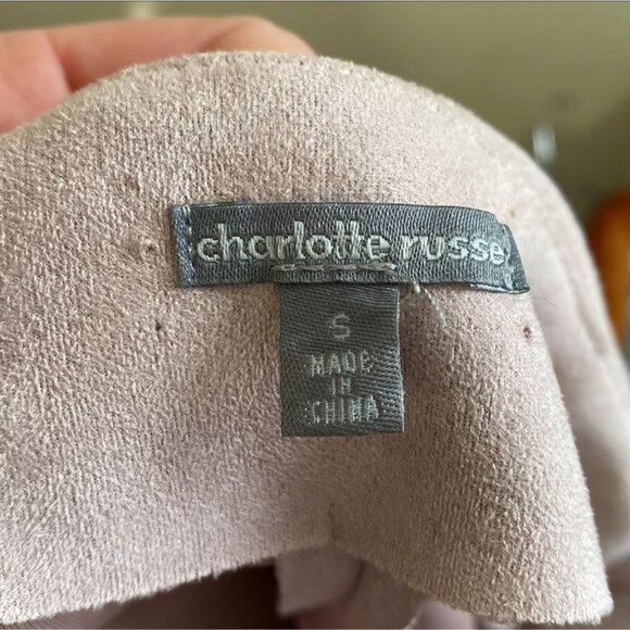 Charlotte Russe Suede Wrap Skort – Blush Pink w/ Metallic Buttons – Size S - Picture 10 of 11